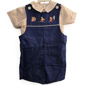 Vintage Winnie the Pooh 3T  Romper‎ Rare 2 Pc Disney